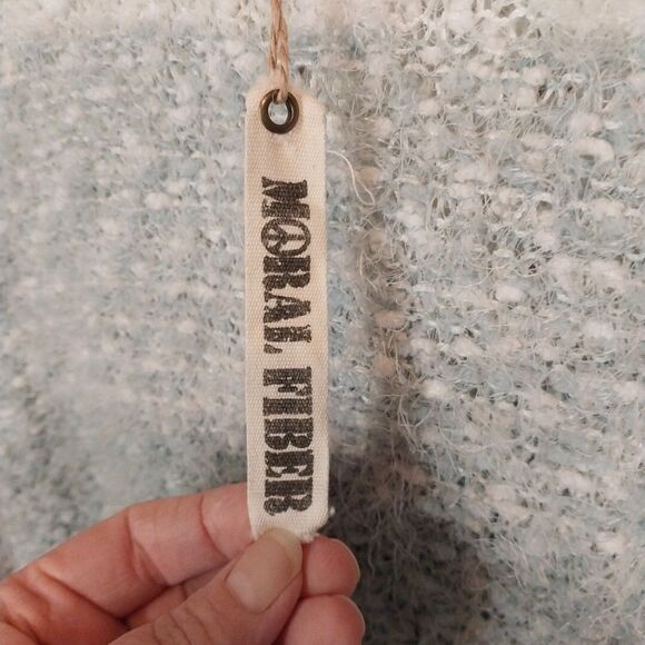 Women's Fuzzy Hooded Sweater Sz M Colorblock Striped Stretch Cropped Comfy Cozy - Picture 2 of 9